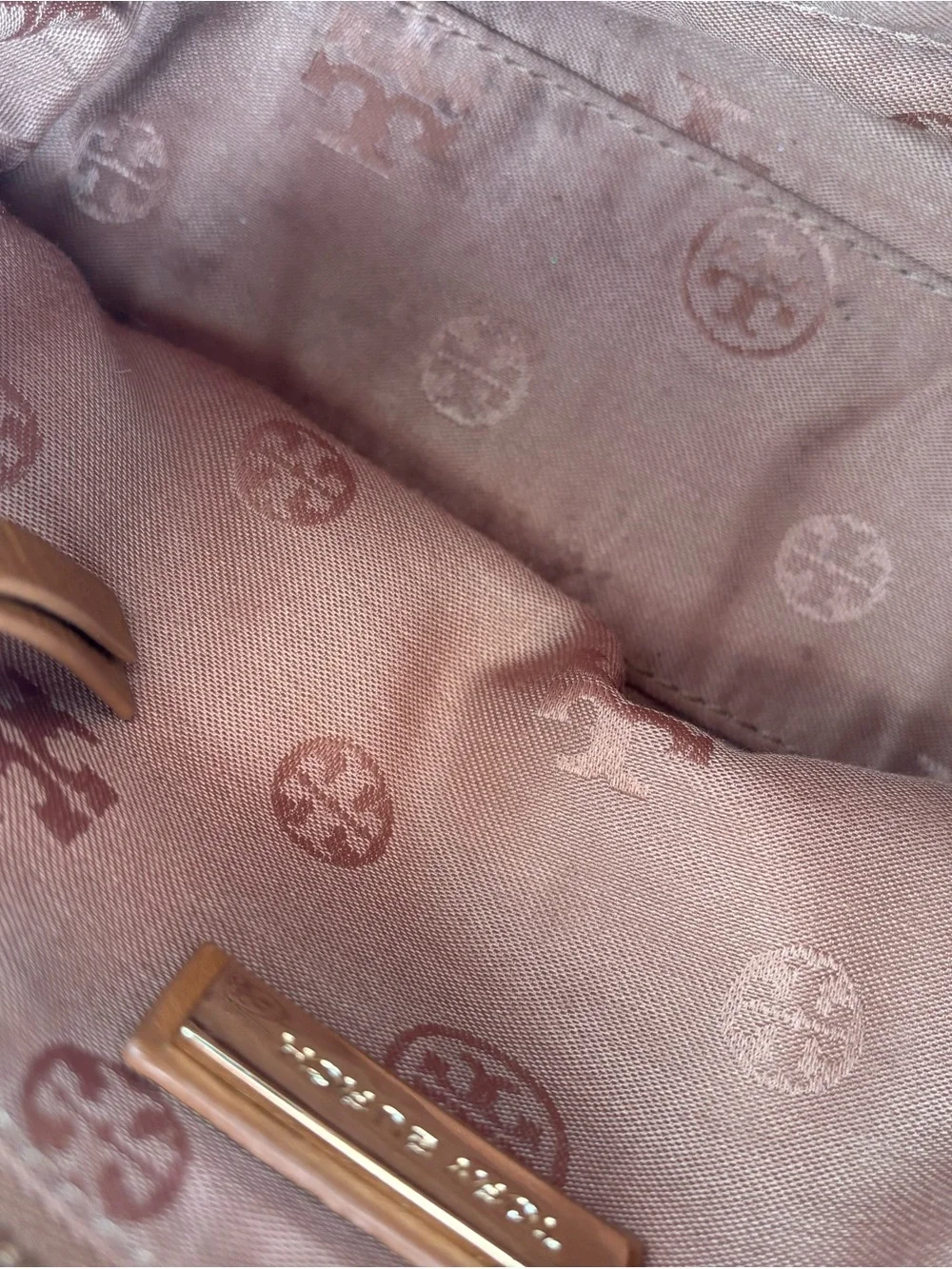 Tory Burch Cognac Leather Crossbody with Tassel